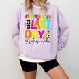 2025 Last Day Of School Autograph Kindergarten Graduation Comfort Colors Sweatshirt Orchid