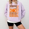 2026 Basketball Senior Dad Graduation Matching Family Comfort Colors Sweatshirt Orchid
