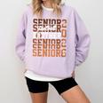 2026 Football Senior Brother Graduation Matching Family Comfort Colors Sweatshirt Orchid