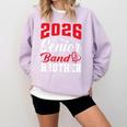 2026 Senior Band Brother Class Of 2026 Parent Graduation Comfort Colors Sweatshirt Orchid