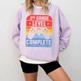 2nd Grade Level Complete Graduation Student Video Gamer Comfort Colors Sweatshirt Orchid