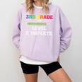 3rd Grade Level Complete Third Grade Graduation Comfort Colors Sweatshirt Orchid