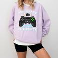 4th Grade Level Complete Gamer 4 Grade Graduation Comfort Colors Sweatshirt Orchid