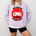 5th Grade Level Complete Gamer Graduation Comfort Colors Sweatshirt Orchid