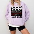 8th Grade Graduation 2026 Graduate Clapperboard Comfort Colors Sweatshirt Orchid