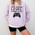 8th Grade Level Complete T Shirt Graduation Comfort Colors Sweatshirt Orchid