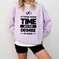 Adult College Graduation Comfort Colors Sweatshirt Orchid