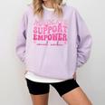 Advocate Support Empower Groovy Social Worker Graduation MSW Comfort Colors Sweatshirt Orchid