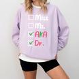 AKA Doctor Medical Worker Appreciation Graduation Comfort Colors Sweatshirt Orchid