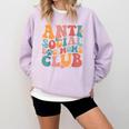 Anti Social Dog Moms Club Introvert Dog Mom Retro Men Women Comfort Colors Sweatshirt Orchid