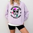 Antisocial Pit Bull Mom Pittie Introvert Dog Lover Pit Bull Raglan Baseball Tee Comfort Colors Sweatshirt Orchid