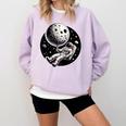 Astronaut Aesthetic Holding Moon Balloon Planets Introvert Comfort Colors Sweatshirt Orchid