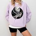Astronaut Aesthetic Holding Moon Balloon Planets Introvert Comfort Colors Sweatshirt Orchid