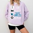 Athletic Trainer Eat Sleep Tape Ankles Graduation Comfort Colors Sweatshirt Orchid