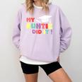My Auntie Did It Aunt Graduation Nurse Doctor Aunt Graduated Comfort Colors Sweatshirt Orchid