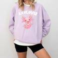 Axolovert Axolotl Humor Salamander Introvert Comfort Colors Sweatshirt Orchid
