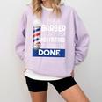 Barber Stylist Barber College Graduation Comfort Colors Sweatshirt Orchid