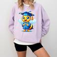 Bee Graduation Cute Kindergarten Elementary High School Comfort Colors Sweatshirt Orchid
