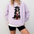 Bernese Mountain Dog Graduation Cap Graduate Training School For Men Women Girls Kids Comfort Colors Sweatshirt Orchid