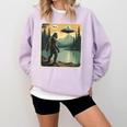 Bigfoot Sasquatch Alien Spaceship UFO Introvert Bruh Comfort Colors Sweatshirt Orchid Bigfoot Sasquatch Alien Spaceship UFO Introvert Bruh Comfort Colors Sweatshirt Orchid