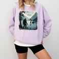 Bigfoot Sasquatch & Loch Ness Monster Introvert Bruh Comfort Colors Sweatshirt Orchid Bigfoot Sasquatch & Loch Ness Monster Introvert Bruh Comfort Colors Sweatshirt Orchid