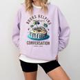 Books Helping Introvert Avoid Conversation Comfort Colors Sweatshirt Orchid Books Helping Introvert Avoid Conversation Comfort Colors Sweatshirt Orchid