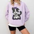 Border Collie Dog Lover Cute Anime School Graduation Men Women Kids Comfort Colors Sweatshirt Orchid