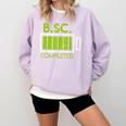 Bsc Completed Bachelor Of Science Graduation 2025 Comfort Colors Sweatshirt Orchid