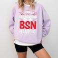 BSN Nurse Graduation Essentials BSN Nursing School Student Comfort Colors Sweatshirt Orchid