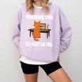 Cat Ignoring You Expert Level Orange Tabby Introvert Comfort Colors Sweatshirt Orchid Cat Ignoring You Expert Level Orange Tabby Introvert Comfort Colors Sweatshirt Orchid