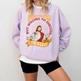 Christian Jesus Religious Sayings Catholic Introvert Comfort Colors Sweatshirt Orchid