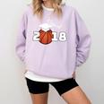 Class Of 2018 Basketball Senior Graduation Shirt Grad Comfort Colors Sweatshirt Orchid