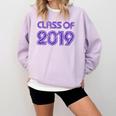 Class Of 2019 High School Graduation Purple Senior Comfort Colors Sweatshirt Orchid
