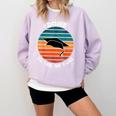 Class Of 2021 Done Senior Graduation Retro Sunset Comfort Colors Sweatshirt Orchid