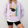 Class Of 2022 Graduation Cat Seniors Grad Comfort Colors Sweatshirt Orchid