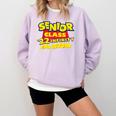 Class Of 2022 Senior 2000s Animated Movie Style Graduation Comfort Colors Sweatshirt Orchid
