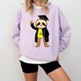 Class Of 2022 Sloth Graduation Masters College High School Comfort Colors Sweatshirt Orchid