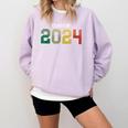 Class Of 2024 College High School Graduation Comfort Colors Sweatshirt Orchid