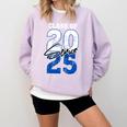 Class Of 2025 Senior Graduation 2025 Blue Comfort Colors Sweatshirt Orchid