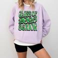 Class Of 2025 Senior Green Student Graduation Comfort Colors Sweatshirt Orchid