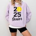 Class Of 2025 Softball Senior Graduation Graduate Women Comfort Colors Sweatshirt Orchid