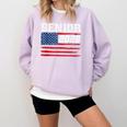 Class Of 2026 Senior Back To School American Flag Graduation Comfort Colors Sweatshirt Orchid