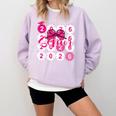 Class Of 2026 Senior Coquette Pink Bow Graduation Family Premium Tri-Blend Comfort Colors Sweatshirt Orchid