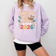 Class Of 2026 Senior Twelve Years Later Sloth Graduation Comfort Colors Sweatshirt Orchid