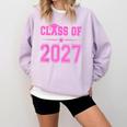 Class Of 2027 Pink Girls Shirt Graduation Comfort Colors Sweatshirt Orchid