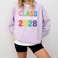 Class Of 2028 Colorful Graduation Comfort Colors Sweatshirt Orchid