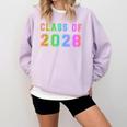 Class Of 2028 High School Graduation Date Graduate T Shirt Comfort Colors Sweatshirt Orchid