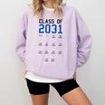 Class Of 2031 Graduation T-Shirt With Space For Handprints Comfort Colors Sweatshirt Orchid