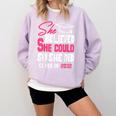 Class Of 2032 She Believed She Could Kids Graduation T-Shirt Comfort Colors Sweatshirt Orchid