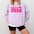 Class Of 2038 Pink Girls Growing Up School Memory Graduation Comfort Colors Sweatshirt Orchid